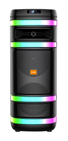 Boxa Portabila AT PERFORMANCE®, cu Lumini RGB, cu Maner, Putere 300W, MP3, USB, Bluetooth, TF, WIFI, Slot Microfon, Karaoke, Acumulator, Negru