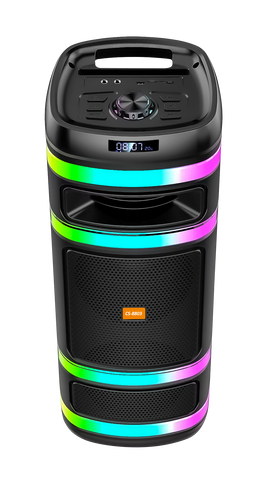 Boxa Portabila AT PERFORMANCE®, cu Lumini RGB, cu Maner, Putere 300W, MP3, USB, Bluetooth, TF, WIFI, Slot Microfon, Karaoke, Acumulator, Negru