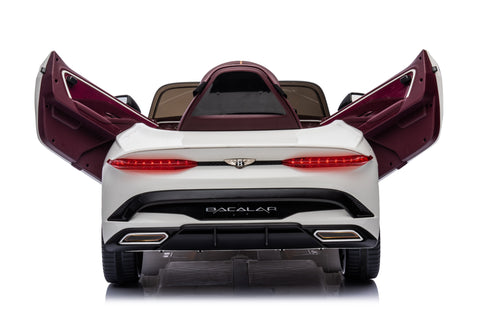 Mașinuță electrică copii Bentley Bacalar oficial licentiat, Kidoo, 12V, 2 motoare, telecomandă 2.4G, LED, USB, Bluetooth, 3-8 ani