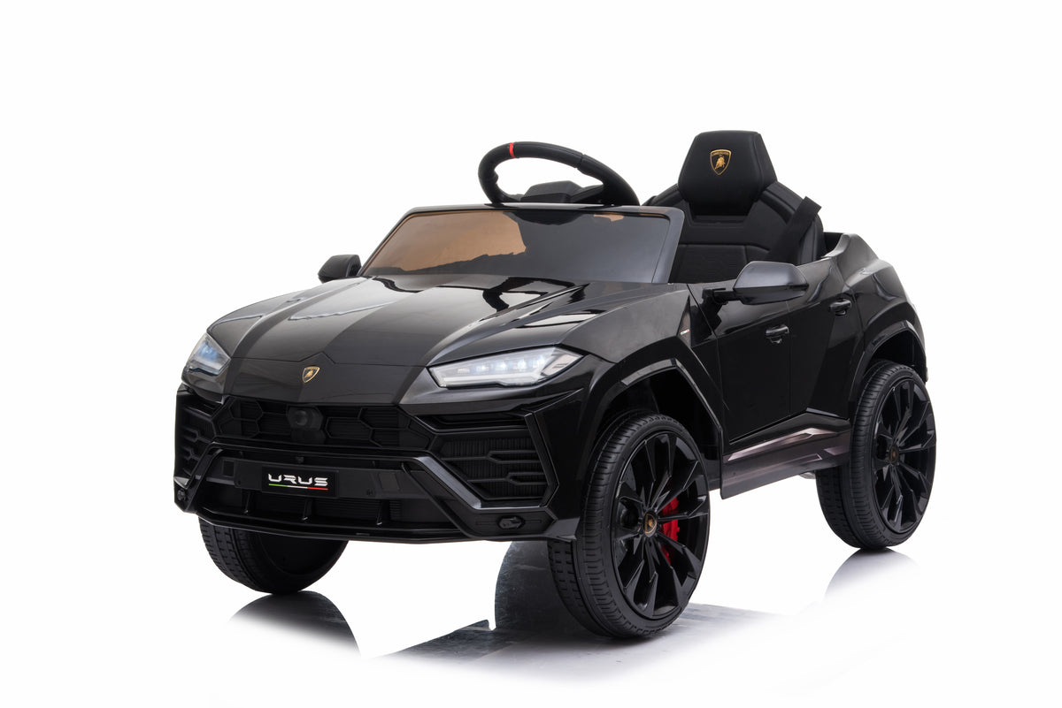 Mașinuță electrică Lamborghini Urus oficial licentiata, KIDOO, 37–96 luni, 12V 4.5Ah, 2 motoare 25W, telecomandă 2.4G, volan multifuncțional cu muzică, MP3, USB, TF, FM Radio, 105×65×52 cm