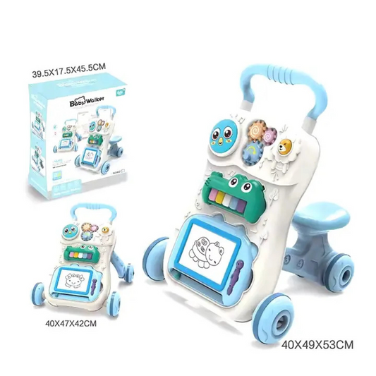 Antemergator copii multifunctional AT PERFORMANCE®, Educativ si Senzorial, Spatiu muzical, Pian, Tableta de Desenat, Baieti si fete