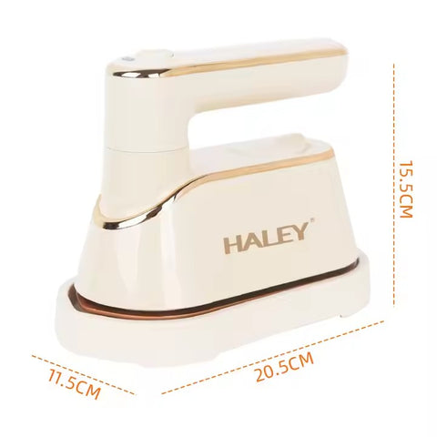 Fier de Călcat Electric HALEY 1300W, Mic Portabil de Înaltă Calitate, cu Abur, Puternic, Crem