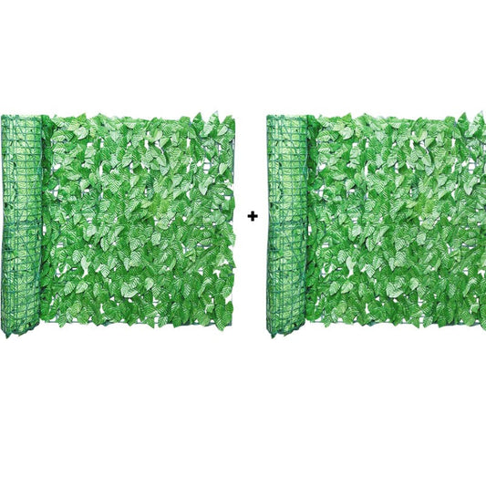 Set 2x Gard Viu Artificial Verde Deschis AT PERFORMANCE® 3x1m, Frunze Decorative, Intimitate Balcon, Promoție
