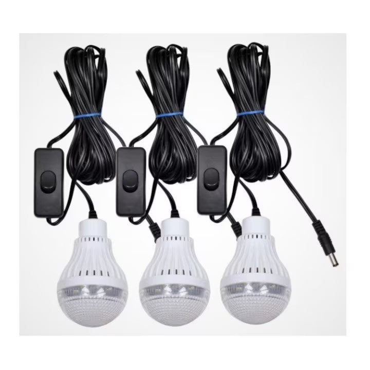 Sistem Solar cu Panou Solar AT PERFORMANCE® si 4 Becuri LED SMD / Lanterna, Intrare Alimentator 110 - 220 V, Intrare USB, Intrare 9V, Incarcare 15 ore, Negru.