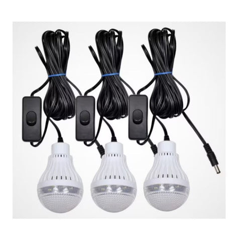 Sistem Solar cu Panou Solar AT PERFORMANCE® si 4 Becuri LED SMD / Lanterna, Intrare Alimentator 110 - 220 V, Intrare USB, Intrare 9V, Incarcare 15 ore, Negru.