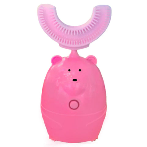 Periuta de dinti electrica pentru copii AT PERFORMANCE®, 2-7 ani, in forma de U, din silicon, periaj si curatare gingii 360, cu baza de incarcare si pastrare, incarcare USB, Albastru. (copie)