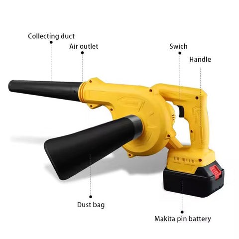 Suflantă Frunze fără Fir AT PERFORMANCE® 880W, 2 Acumulatori 36V, 2 în 1 Suflare și Aspirare Frunze, Praf, Zăpadă, 18000 RPM