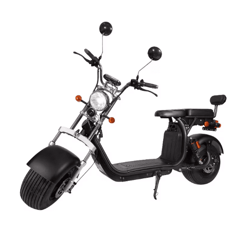 Scuter Electric 2 Persoane, Viteză Limitată 25 km/h – Fără Permis, Viteza maxima 45 km/h, Autonomie 45 km, Motor 1500W, Baterie 20Ah, Suspensie Hidraulică, COC Inclus