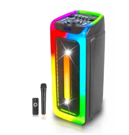 Boxa portabila bluetooth, AT PERFORMANCE, D-2806, USB, Radio FM, microfon, joc de lumini RGB