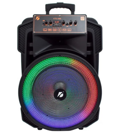 Boxa portabila bluetooth kolov J-1505, USB, Radio FM, microfon, joc de lumin RGB, 15 inch