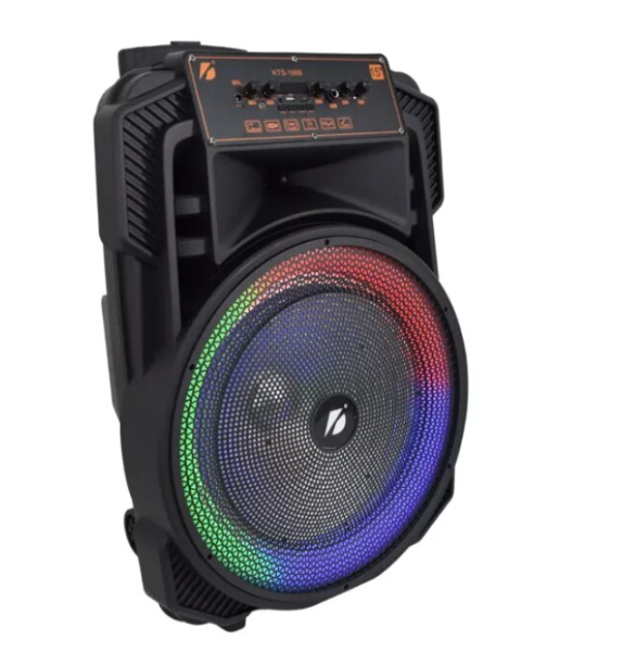 Boxa portabila bluetooth kolov J-1505, USB, Radio FM, microfon, joc de lumin RGB, 15 inch