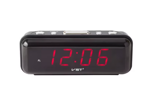 Ceas Digital, At Performance cu afisaj LED si alarma, diferite sonerii, format 24 h Rosu