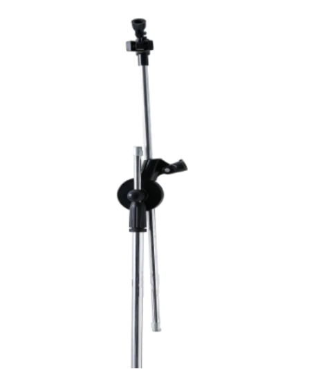 Stativ pentru microfon profesional din metal, trepied cu inaltime reglabila, inaltime maxima 200 cm, argiuntiu/negru