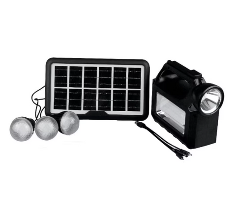 Kit Solar Lanterna 3 becuri cu panou solar portabil GD Lite GD-8017 Music
