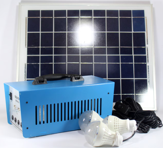 Sistem voltaic GDLITE GD-8018 cu 3 becuri, 2 x USB si panou voltaic