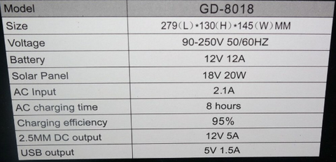 Sistem voltaic GDLITE GD-8018 cu 3 becuri, 2 x USB si panou voltaic