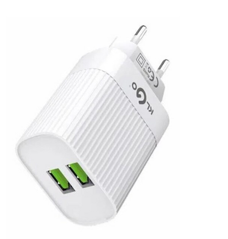 Incarcator de priza cu 2 Porturi USB, Intrare AC/DC 100 - 240 V, Port 1 1 A, Port 2 2.1 A, Alb