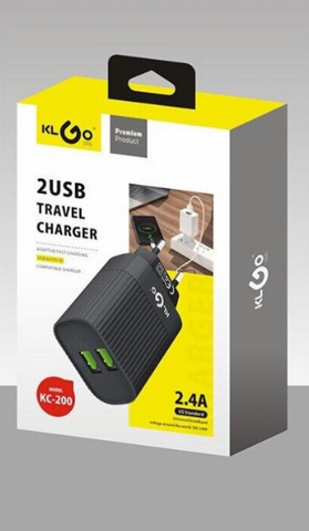 Incarcator de priza cu 2 Porturi USB, Intrare AC/DC 100 - 240 V, Port 1 1 A, Port 2 2.1 A, Alb
