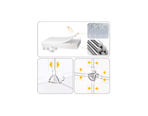 Dulap modular pentru copii, alb, AT PERFORMANCE®, 6 rafturi, durabil, 74X37X110 cm, roz, castel