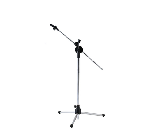 Stativ pentru Microfon Profesional AT PERFORMANCE® – Reglabil pe Înălțime, Metalic, 200 cm, Negru/Argintiu