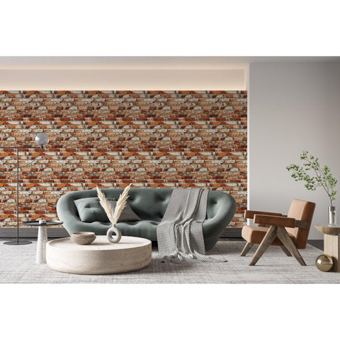 Panou Decorativ Autoadeziv AT Performance®, Model Piatra Roșie, 70x77 cm, Polistiren, Ușor de Montat, Design Mat