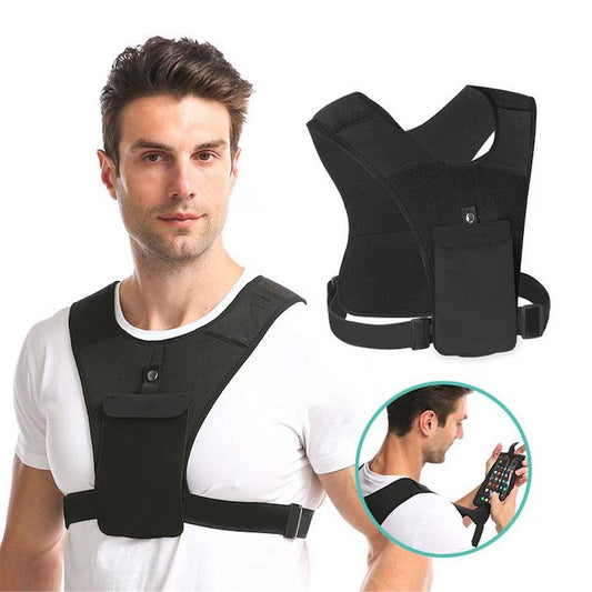 Veste de alergat, AT PERFORMANCE®, cu Suport pentru telefon, Usoara, Reglabila, M-XL, Negru.