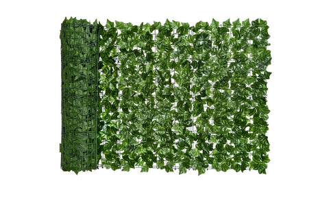 Gard viu decorativ frunze artificiale AT PERFORMANCE®, 3m x 1m lungime, verde