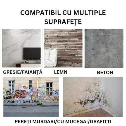 Set 10x Tapet Autocolant 3D AT Performance® – Model Cărămidă Realist, 70x77cm, Spumă, Maro/Albastru, Rezistent la Apă, Montaj Ușor