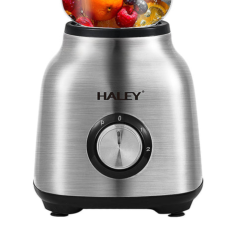 Blender HALEY HY-2943 1000W, 2 în 1, Bol Sticlă 1.5L, 2 Viteze + Pulse, Lame Inox