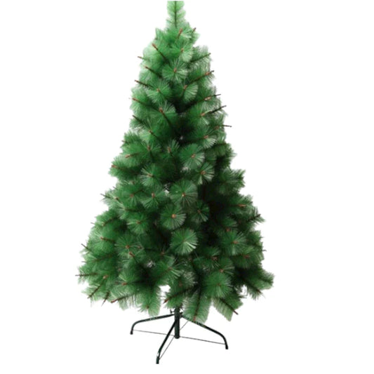 Brad artificial de Craciun AT PERFORMANCE®, tip pin, clasic, pentru interior/exterior, inaltime 210 cm, verde, suport metalic inclus.