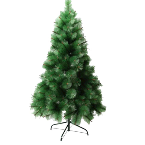 Brad artificial de Craciun AT PERFORMANCE®, tip pin, clasic, pentru interior/exterior, inaltime 210 cm, verde, suport metalic inclus.
