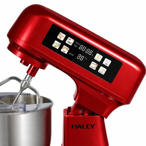 Mixer Planetar Profesional HALEY HY-2419, 2200W, Bol Inox 10L, 12 Viteze, Display Touch, Cântar Integrat