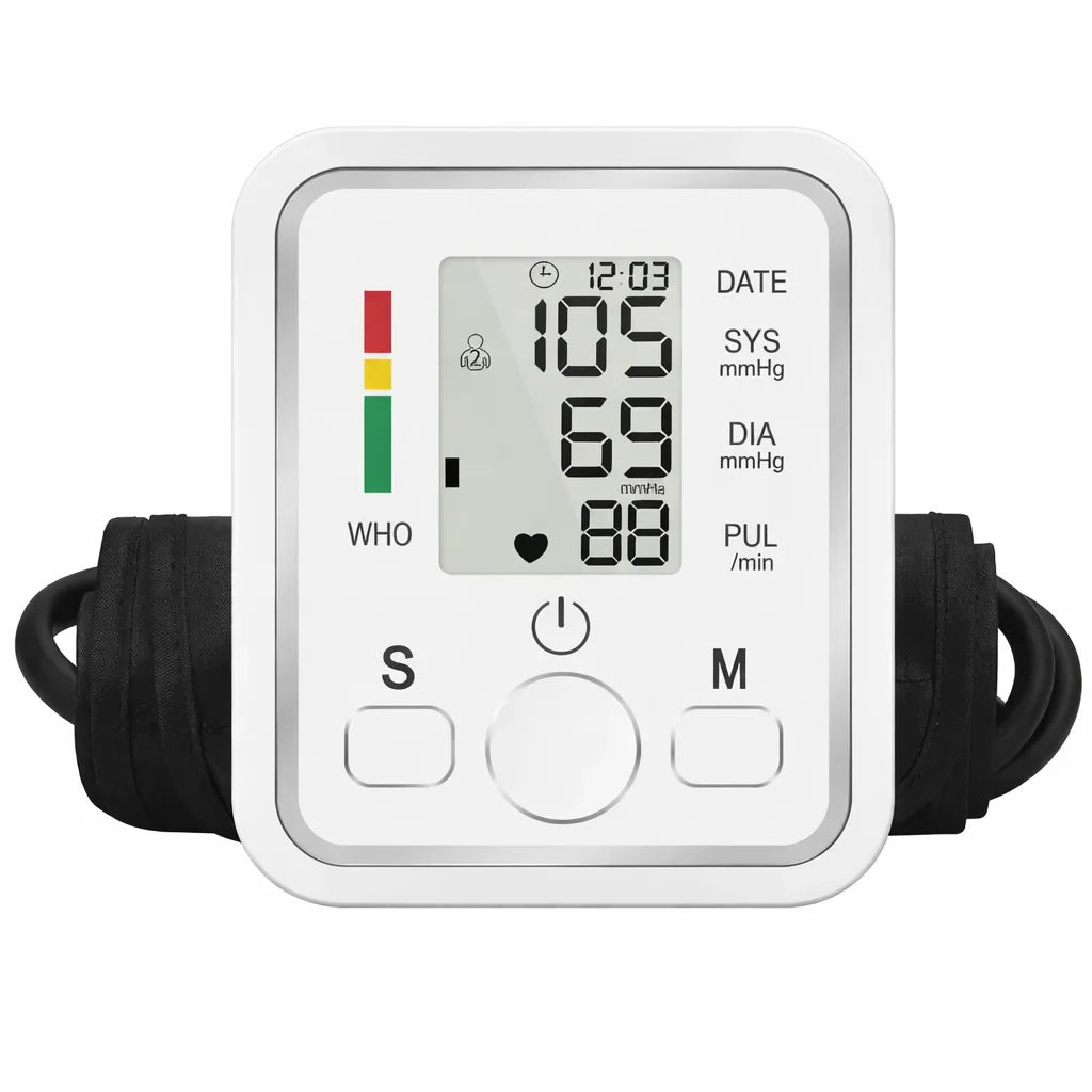 Tensiometru Electronic de Braț Automat, Afișaj LCD, Măsurare Puls și Aritmie