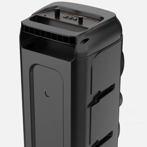 Boxă Portabilă AT Performance ZQS8229W cu Difuzoare 8" ×2, 40W și Baterie 4500 mAh – LED RGB, Microfon Inclus