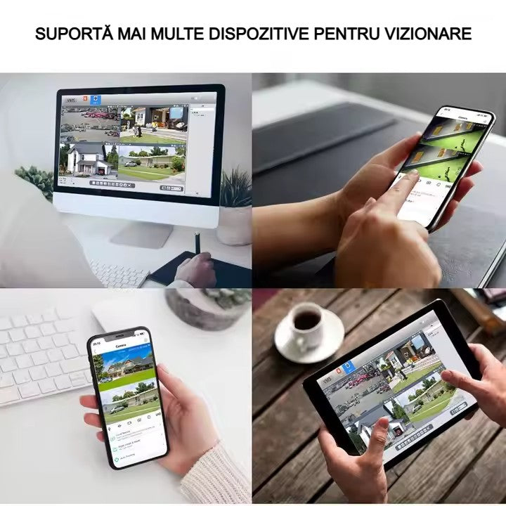 Cameră Supraveghere WiFi 3 în 1 AT PERFORMANCE® – 15MP 8K, PTZ, Audio, Alarmă, IP66 + Card SD 32GB Cadou