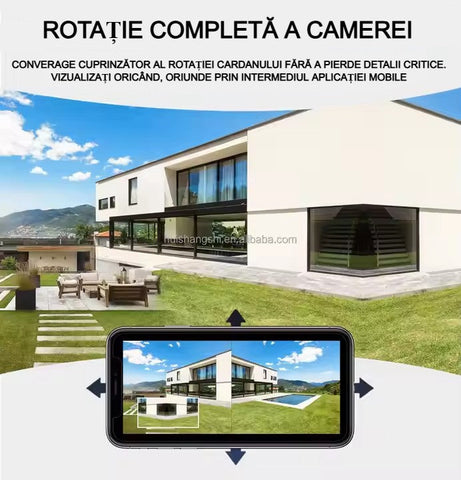 Cameră Supraveghere WiFi 3 în 1 AT PERFORMANCE® – 15MP 8K, PTZ, Audio, Alarmă, IP66 + Card SD 32GB Cadou