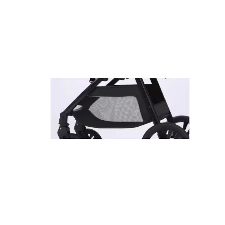 Carucior pentru copii, At Performance, 2 in 1, Landou, Scaun sport reversibil, Blocare roti, Spatiu depozitare, Plibil, Negru.