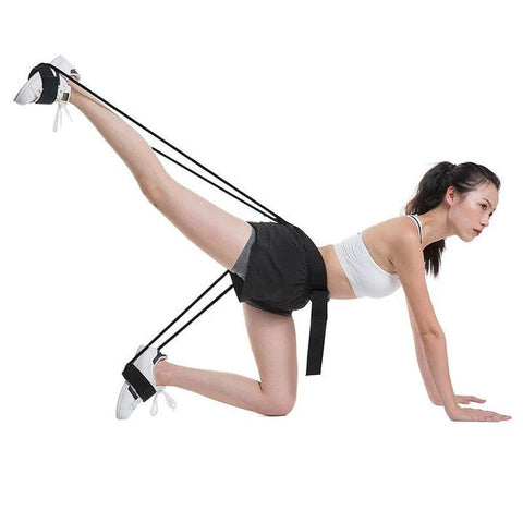 Curea fitness AT PERFORMANCE®, extensor, cu benzi elastice pentru fese, coapse si abdomen.
