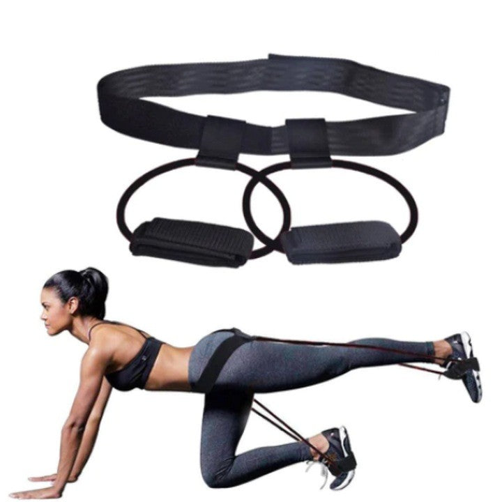 Curea fitness AT PERFORMANCE®, extensor, cu benzi elastice pentru fese, coapse si abdomen.