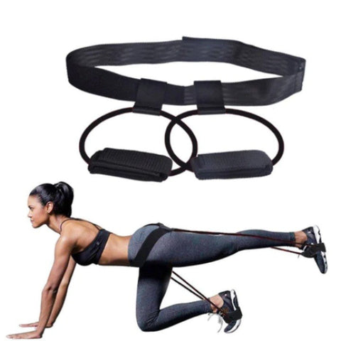 Curea fitness AT PERFORMANCE®, extensor, cu benzi elastice pentru fese, coapse si abdomen.