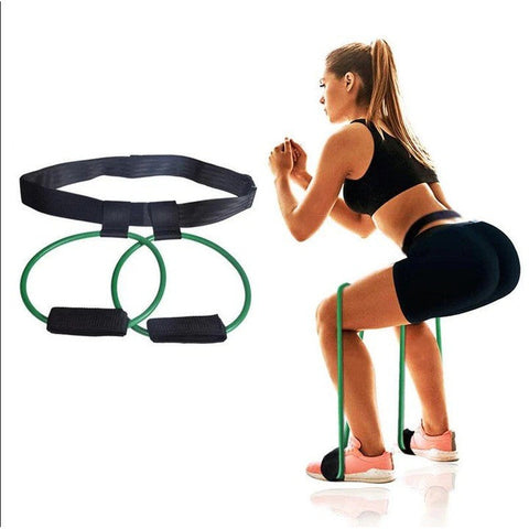 Curea fitness AT PERFORMANCE®, extensor, cu benzi elastice pentru fese, coapse si abdomen.