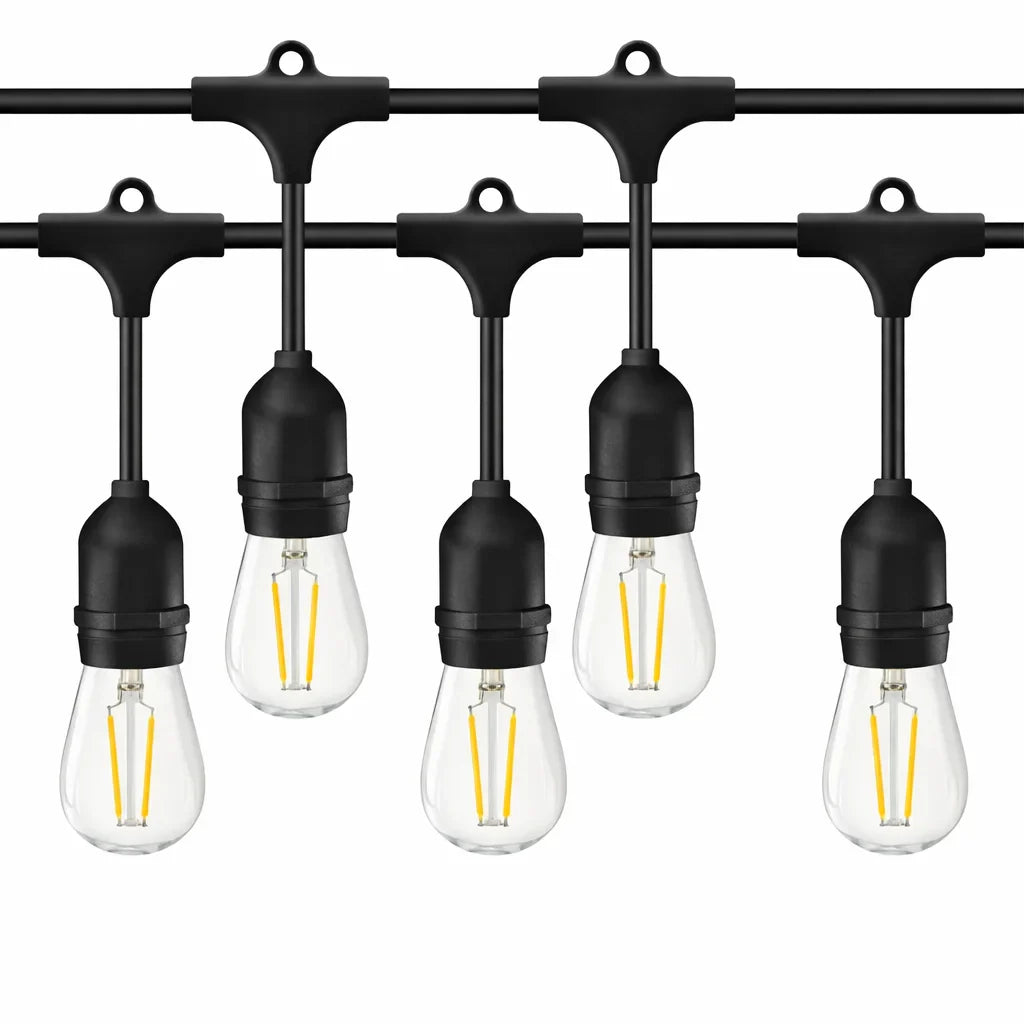 Ghirlandă Luminoasă Decorativă Interconectabilă AT PERFORMANCE® 25 m, 50 Becuri LED, Alb Cald, Exterior IP44