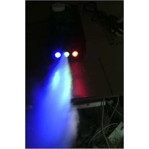 Masina de fum, AT PERFORMANCE®, cu LED-uri 600W, telecomanda, jocuri de lumini, metal, Negru.