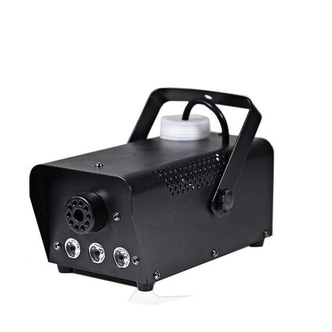 Masina de fum, AT PERFORMANCE®, cu LED-uri 600W, telecomanda, jocuri de lumini, metal, Negru.
