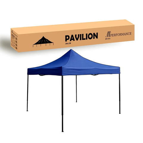 Cort tip Pavilion AT PERFORMANCE 3x3m , Prelata Impermeabila, Pliabil, Structura Metalica Solida, Pentru Curte, Gradina, Evenimente.