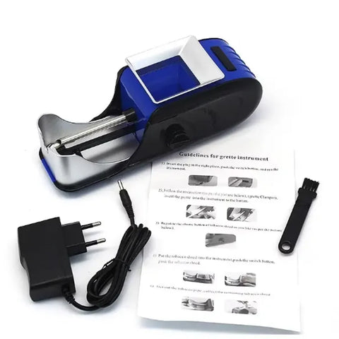 Aparat electric de facut tigari, injector tutun profesional, Albastru, design compact, ergonomic, AT PERFORMANCE