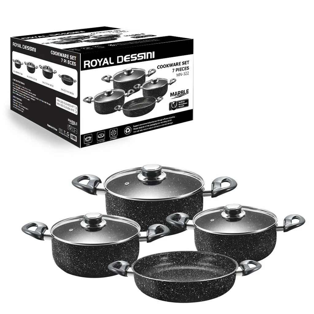 Set Oale AT Performance Royal MN-322, 7 Piese, Marble Non-Stick