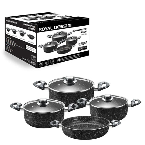 Set Oale AT Performance Royal MN-322, 7 Piese, Marble Non-Stick