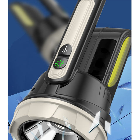 Lanterna, At Performance, proiector laterala cu LED de exterior, reincarcabila prin USB, maner confortabil, 30 W