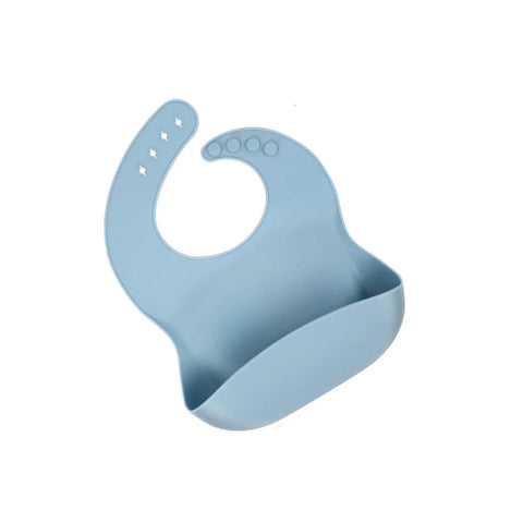 Set 6 piese din silicon fara BPA, AT PERFORMANCE®, de diversificare a hranei pentru bebelusi, 6+ luni, cu Bol, Farfurie, Cana cu pai Lingurita, Furculita, Bavetica Albastru